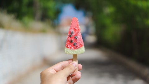 Gezonde watermeloen ijsjes